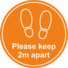 Please keep 2m apart Floor Sign