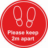 Please keep 2m apart Floor Sign