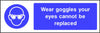 Wear Goggles Your Eyes Cannot Be Replaced safety sign