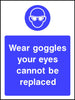 Wear Goggles Your Eyes Cannot Be Replaced safety sign