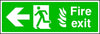 Fire Exit Running Man and Arrow Left Sign