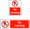 No Running sign