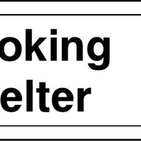 Smoking Shelter arrow right sign