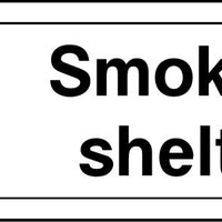 Smoking Shelter arrow left sign