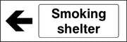 Smoking Shelter arrow left sign
