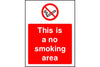 This is a no smoking area sign