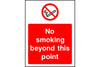 No Smoking beyond this point sign