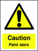 Caution Paint Store safety sign
