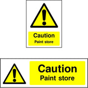Caution Paint Store safety sign