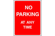 No Parking at any time sign