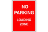 No Parking Loading Zone sign