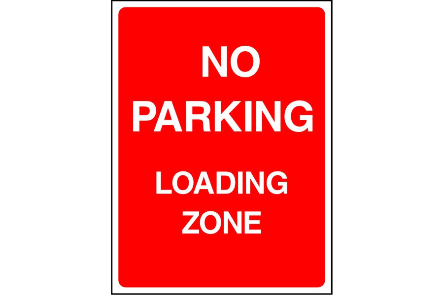 No Parking Loading Zone sign