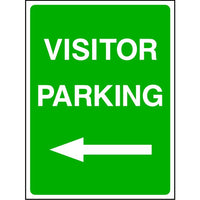 Visitor Parking left arrow sign