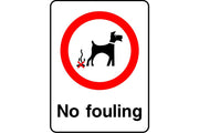 No dog fouling sign