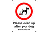 Please clean up after your dog penalty sign