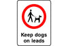 Keep dogs on leads sign