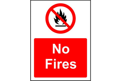 No Fires sign