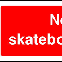 No Skateboarding sign