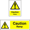 Caution Ramp safety sign