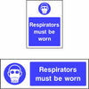Respirators must be worn safety sign