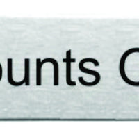 Engraved Stainless Steel Accounts Office Door Sign