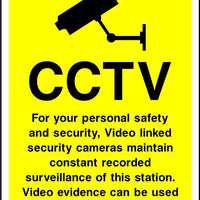 CCTV For your personal safety at this station sign
