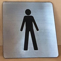 Engraved Male Toilet Symbol Sign
