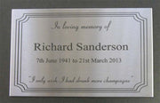 Engraved Stainless Steel Plaque A4 size
