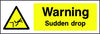 Warning Sudden Drop safety sign