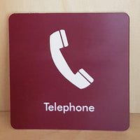 Engraved Telephone symbol sign