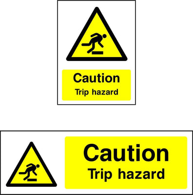 Caution Trip Hazard safety sign