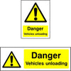 Danger Vehicles Unloading safety sign