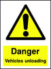 Danger Vehicles Unloading safety sign