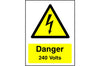 Danger 240 Volts safety sign