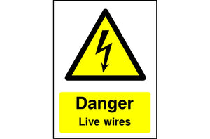 Danger Live Wires safety sign