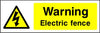 Warning Electric Fence safety sign