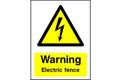 Warning Electric Fence safety sign