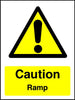 Caution Ramp safety sign
