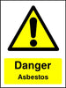 Danger Asbestos safety sign