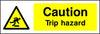 Caution Trip Hazard safety sign