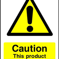 Caution This Product Contains Asbestos safety sign