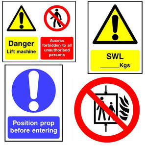 Clean Lift Signage Shop Lift Safety Signs at SK Signs & Labels Ltd | SK Signs & Labels Ltd