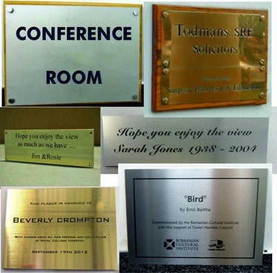 Engraved Plaques by SK Signs and Labels