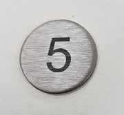 1" engraved stainless steel disc