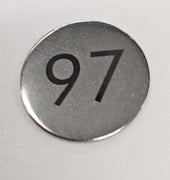 25mm steel disc engraved