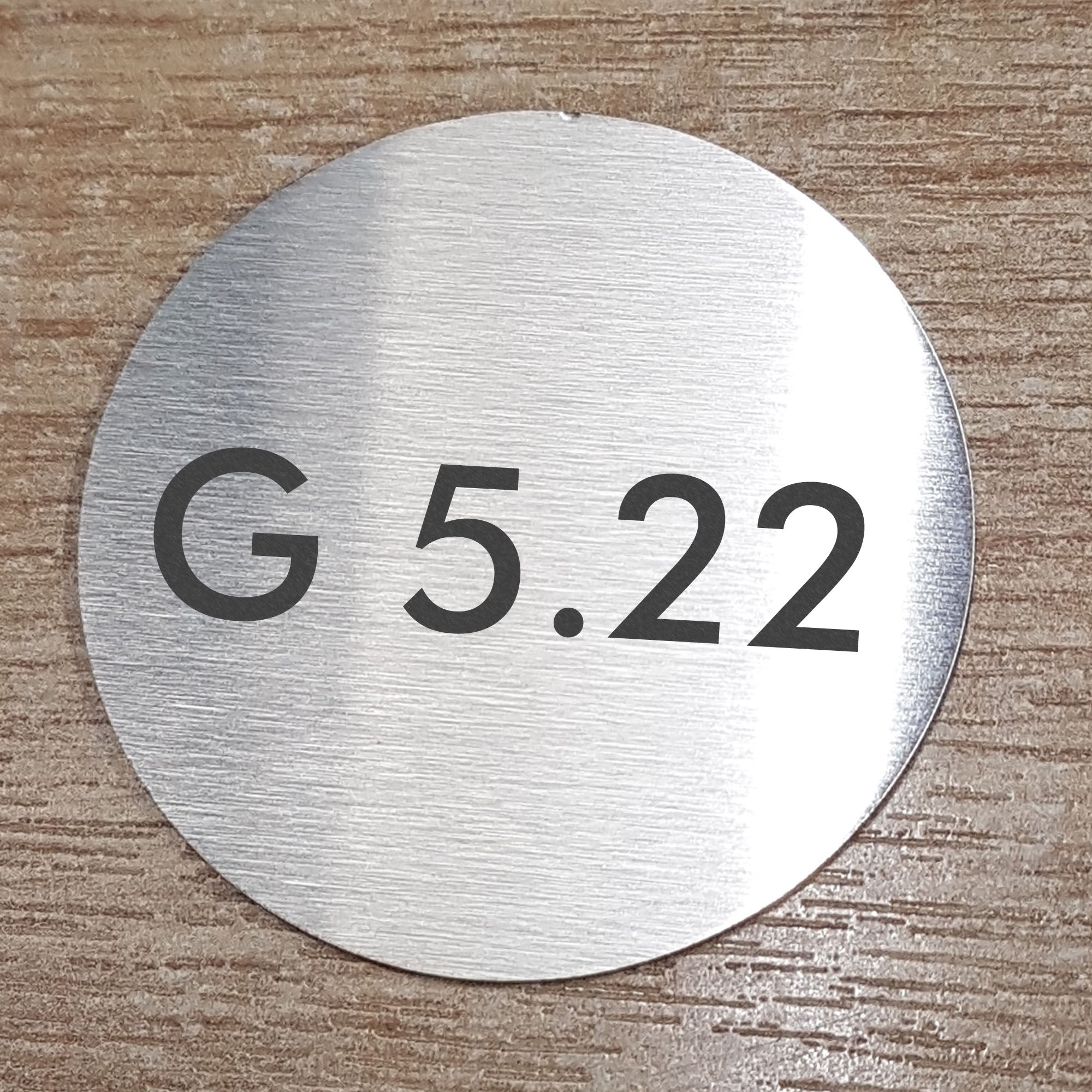 Engraved 45mm Brushed Stainless Steel Disc - Marine Grade steel | SK ...