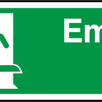 Emergency Exit Running Man and Arrow Left Sign