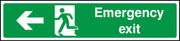 Emergency Exit Running Man and Arrow Left Sign