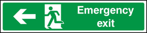 Emergency Exit Running Man and Arrow Left Sign