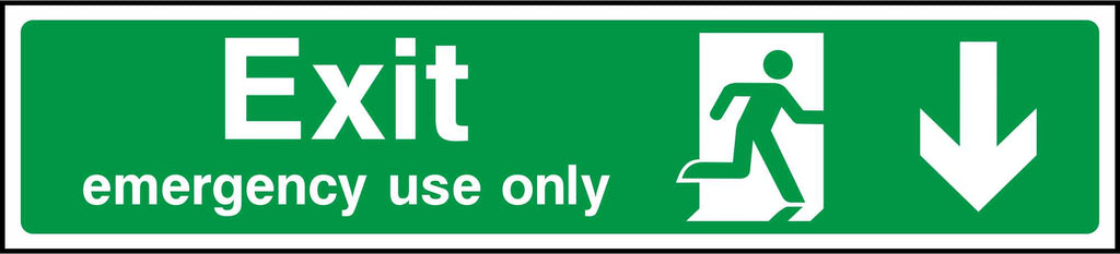 Exit Emergency Use Only Arrow Left Sign